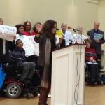 RABBI SUSAN TALVE, speaking at the coalition kick-off, criticized lawmakers who have pledged to stop Medicaid expansion and warned against allowing special interests to prevent low-wage Missouri residents from getting health insurance. – Tony Pecinovsky photo