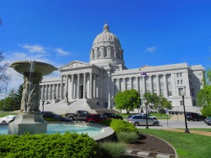 The Missouri State Capitol building in Jefferson City.