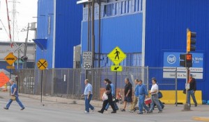 STEELWORKERS reporting for their shift at Granite City Steel received good news last week when a shutdown that was expected to claim about 2,000 jobs was called off. – STLToday photo