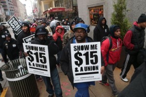 Minimum wage protest