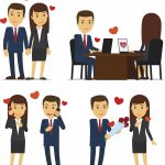 Office romance or love affair at work