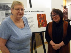 ROSEMARY FEURER (right) visits at the History Museum with Joan Suarez, a long-time St. Louis union activist in the garment industry. – Labor Tribune photo